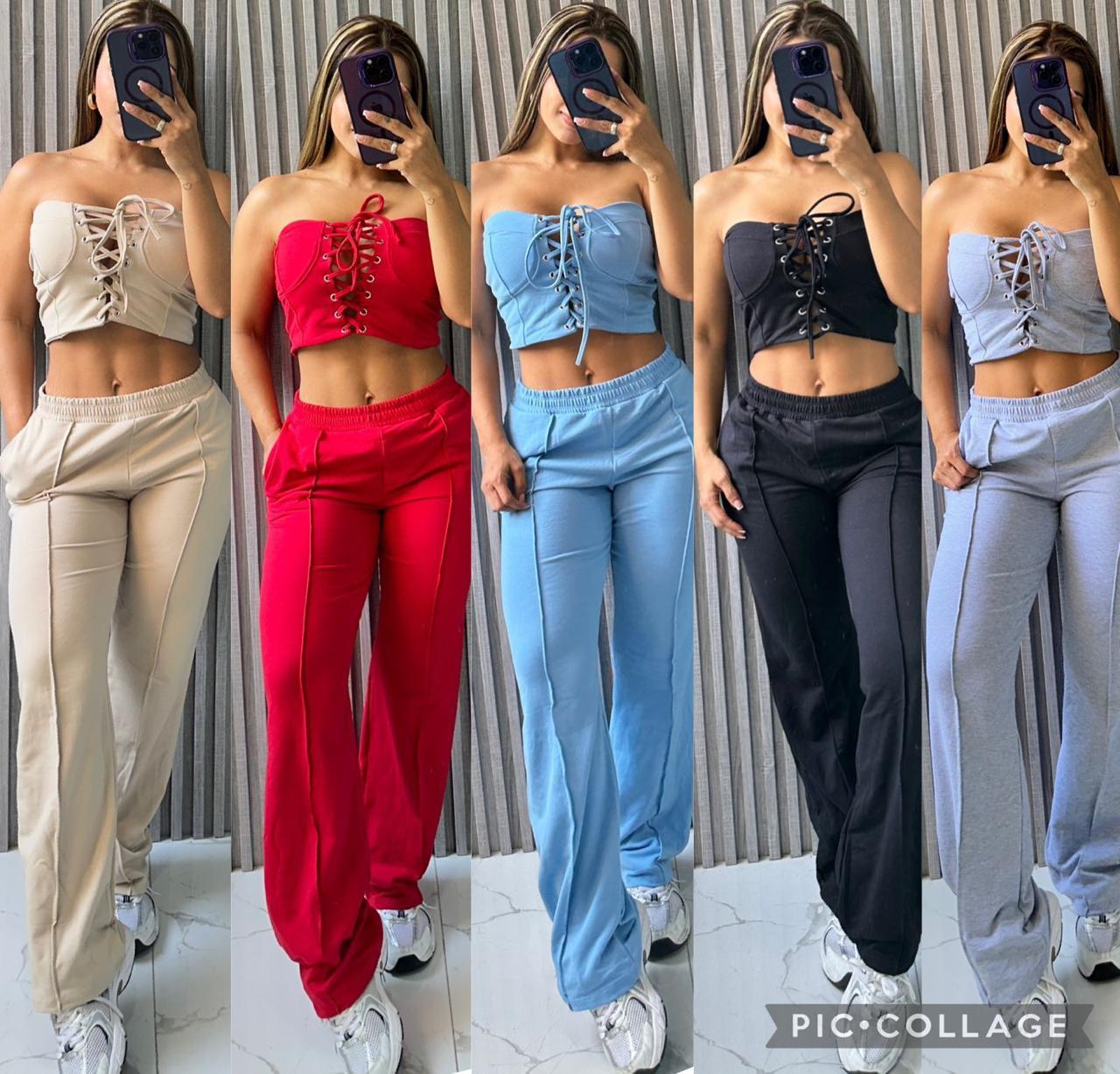 Conjunto Blusa Corset: Tu Aliado para un Look Sofisticado y Audaz 💎✨ - LA MISS ELEGANCE - Moda - Casual, conjunto, Conjunto Blusa Corsett, Conjunto Dama, Conjunto de pantalon y cropped, Conjunto Pantalón, Cropped, Guapa