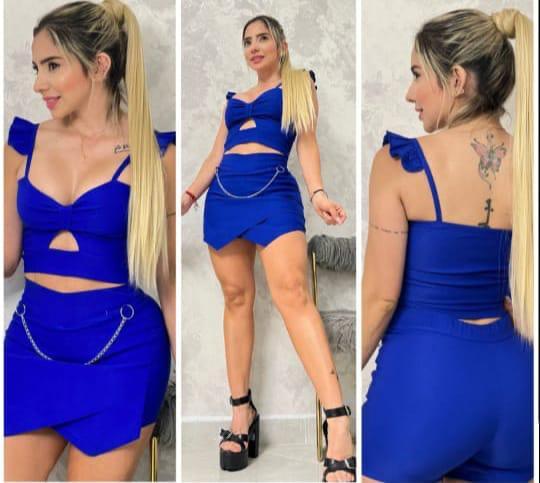 Conjunto Estilo Único: Blusa, Falda y Cadena en Una Sola Pieza Versátil 🌟 - LA MISS ELEGANCE - Moda - conjunto, Conjunto Dama, Conjunto falda blusa, Guapa, Top e Shot
