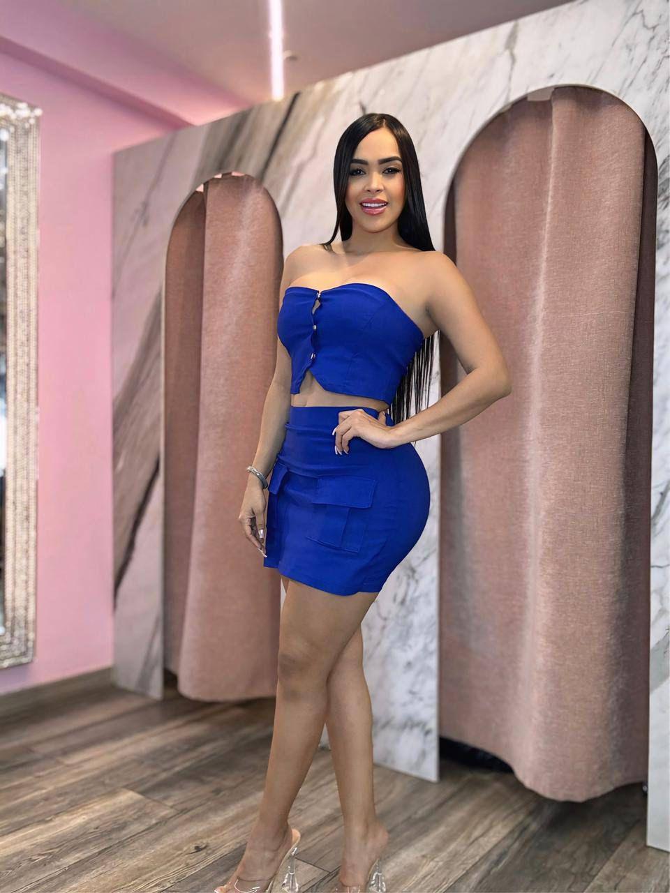 🔥 Conjunto Falda-Short y Blusa Cropped Miss Angel: Sexy, Sofisticado y 100% Colombiano 💃 - LA MISS ELEGANCE - Moda - conjunto, Conjunto falda blusa