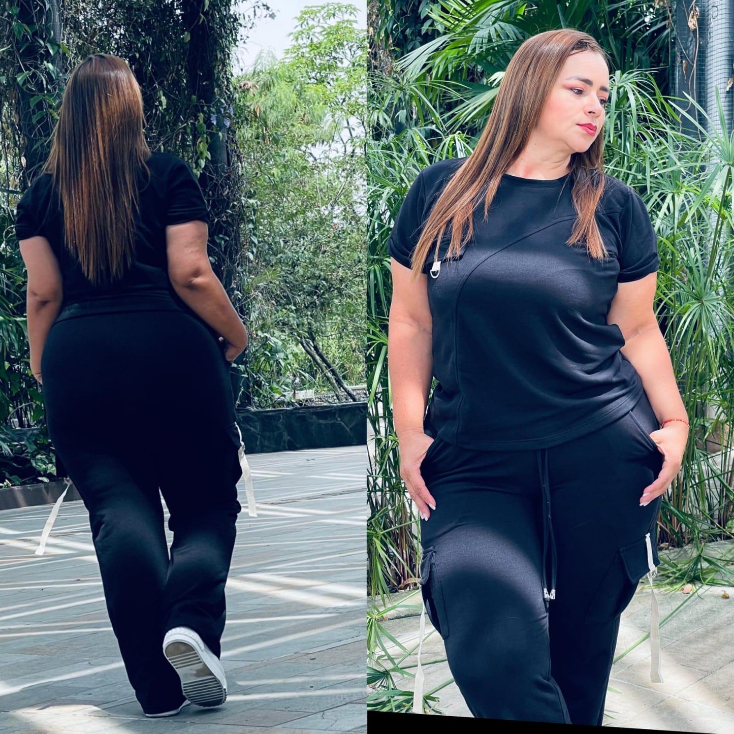 Conjunto Cargo Pantalona y Cropped Largo Miss Delux: Elegancia y Confort para Todas las Ocasiones 💖 - LA MISS ELEGANCE - Moda - conjunto