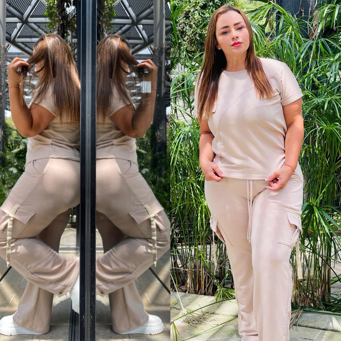 Conjunto Cargo Pantalona y Cropped Largo Miss Delux: Elegancia y Confort para Todas las Ocasiones 💖 - LA MISS ELEGANCE - Moda - conjunto