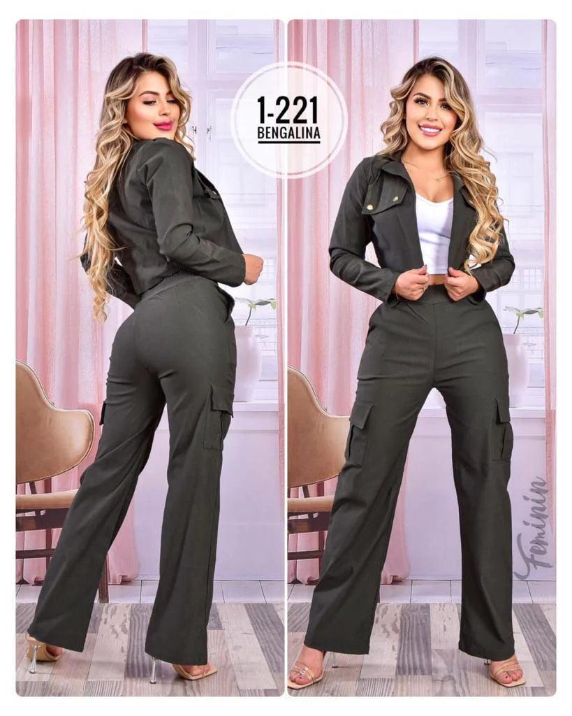 🔥 Conjunto Cargo Lux: El Look Que Define Tendencias y Comodidad 🔥 - LA MISS ELEGANCE - Moda - conjunto, Conjunto Chaqueta, Conjunto Dama, Conjunto Pantalón, Guapa