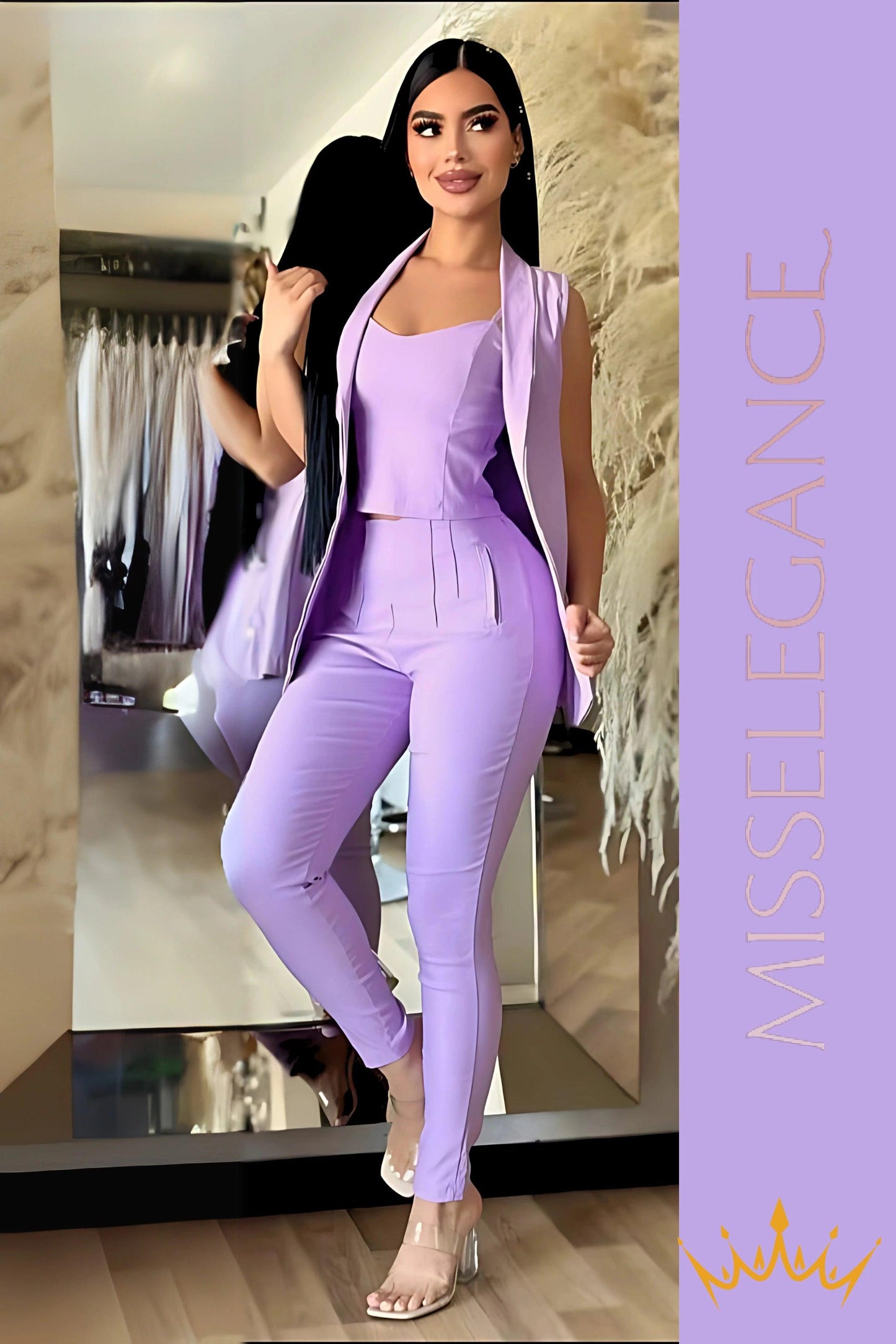 Conjunto Paris Chic 2025: Pantalón, Blusa y Chaleco – Estilo y Elegancia Atemporales 💎✨ - LA MISS ELEGANCE - Moda - chic, Con Chaleco, conjunto, Conjunto Dama, Conjunto Pantalón, Guapa, miss elegance 2025, new, novidad, Pantalon y chaleco