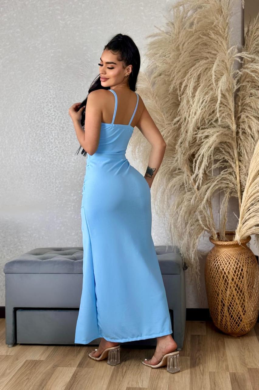 Vestido largo Pierna descubierta Bella