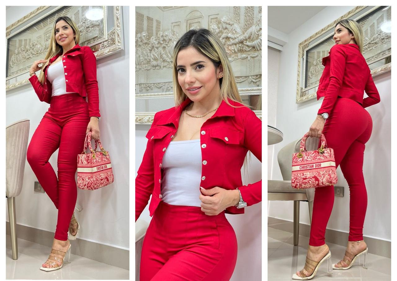 Conjunto formal 3 piezas chaqueta 2091