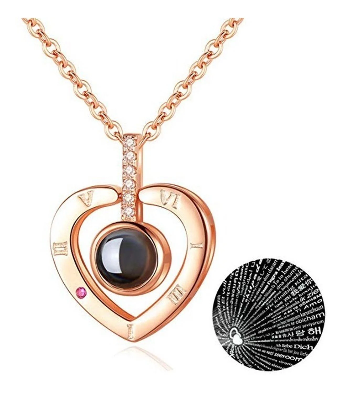 Collar Te amo Corazon 1 +Caja REGALO SP