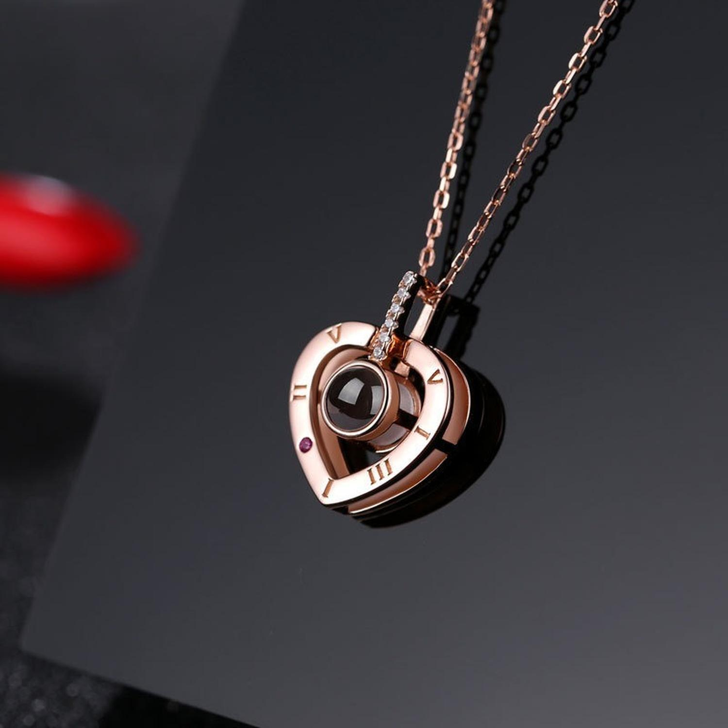 Collar Te amo Corazon 1 +Caja REGALO SP