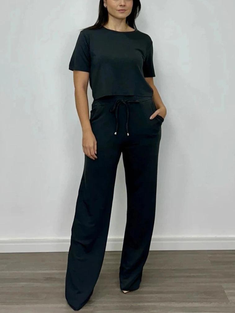 Conjunto Cargo Pantalona y Cropped Largo Miss Delux: Elegancia y Confort para Todas las Ocasiones 💖 - LA MISS ELEGANCE - Moda - conjunto