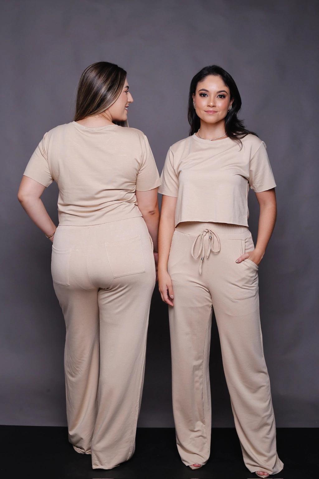 Conjunto Cargo Pantalona y Cropped Largo Miss Delux: Elegancia y Confort para Todas las Ocasiones 💖 - LA MISS ELEGANCE - Moda - conjunto