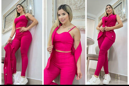 Conjunto Paris Chic 2025: Pantalón, Blusa y Chaleco – Estilo y Elegancia Atemporales 💎✨ - LA MISS ELEGANCE - Moda - chic, Con Chaleco, conjunto, Conjunto Dama, Conjunto Pantalón, Guapa, miss elegance 2025, new, novidad, Pantalon y chaleco