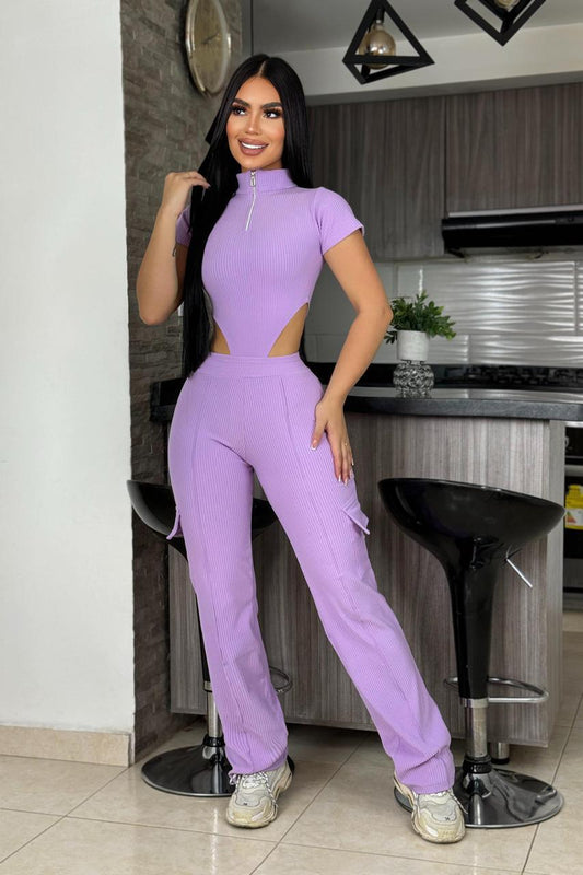 Conjunto Blusa Body + Pantalón Cargo Ultra Estilo: ¡Atrévete a Lucir Espectacular! 💥👖✨ - LA MISS ELEGANCE - Moda - conjunto