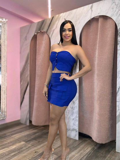 🔥 Conjunto Falda-Short y Blusa Cropped Miss Angel: Sexy, Sofisticado y 100% Colombiano 💃 - LA MISS ELEGANCE - Moda - conjunto, Conjunto falda blusa