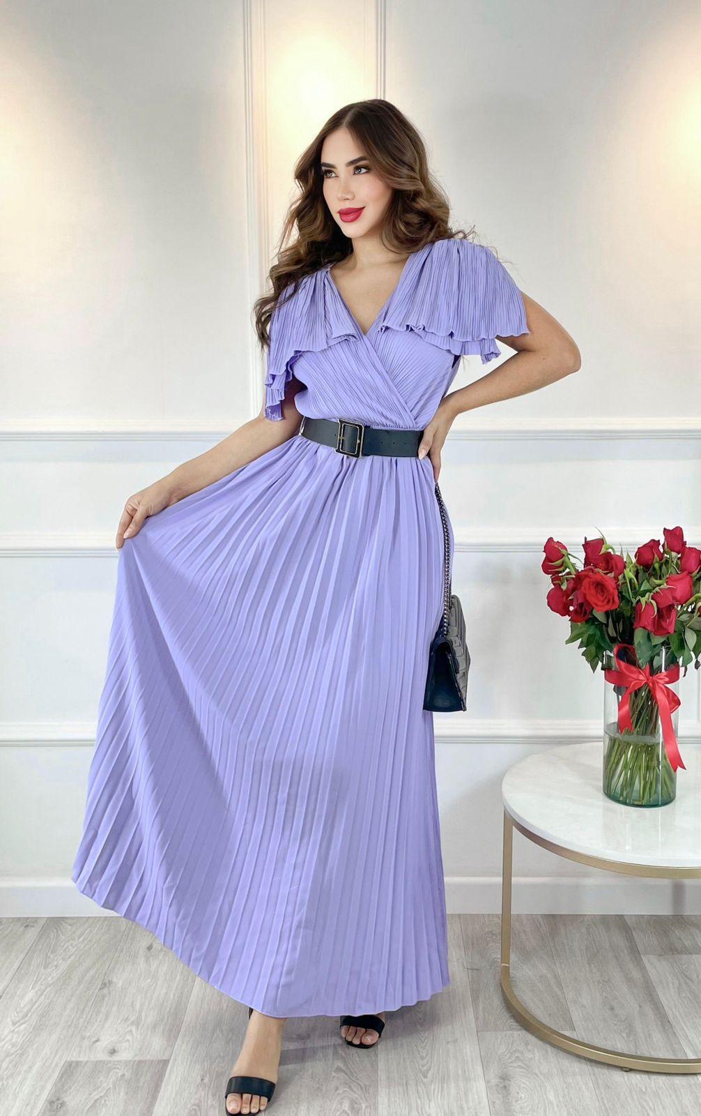 Vestido Largo Plisado Lady Glam – Elegancia Atemporal que Enamora 👗✨ - LA MISS ELEGANCE - Moda - Guapa, novidad, vestido, Vestido Dama, Vestido Falda Larga