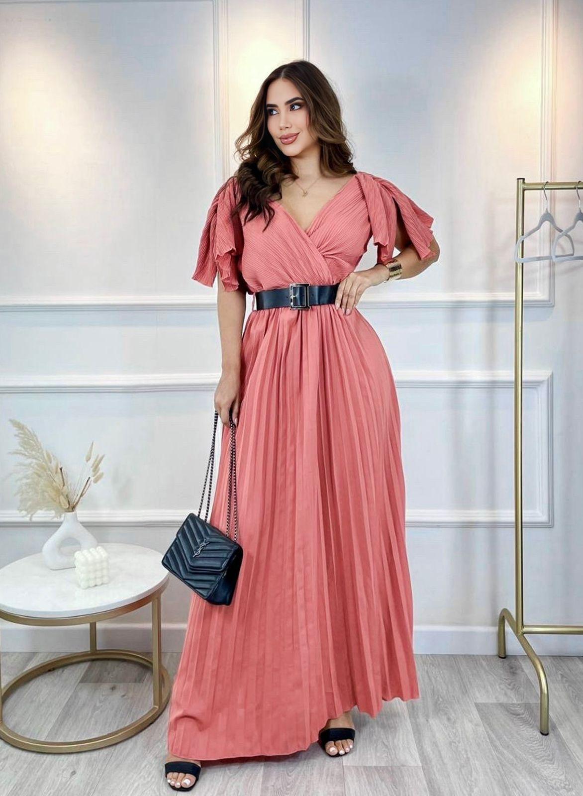 Vestido Largo Plisado Lady Glam – Elegancia Atemporal que Enamora 👗✨ - LA MISS ELEGANCE - Moda - Guapa, novidad, vestido, Vestido Dama, Vestido Falda Larga