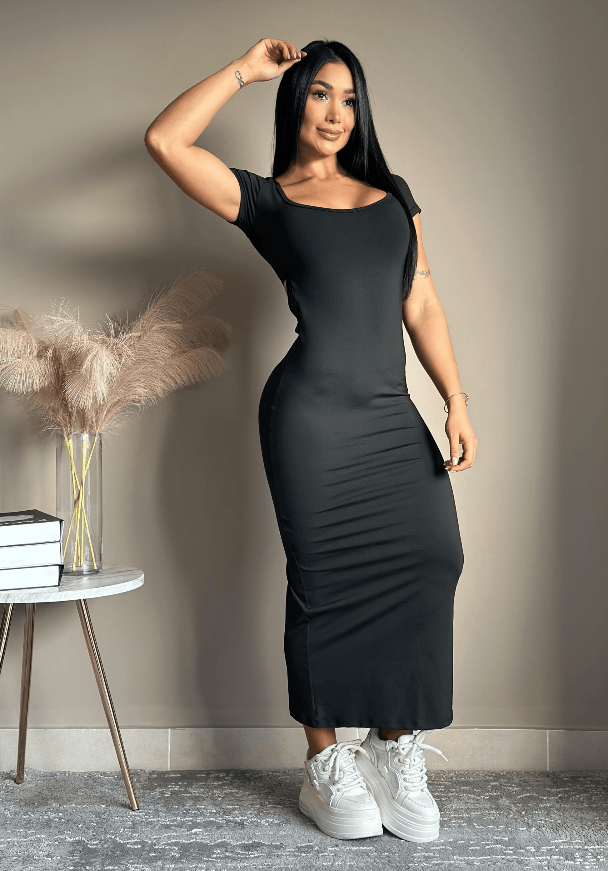 Vestido Largo Tubinho con Espalda Descubierta – Seducción y Elegancia en Cada Paso 🖤✨ - LA MISS ELEGANCE - Ropa Deportiva - Guapa, vestido, Vestido Dama, Vestido Falda Larga
