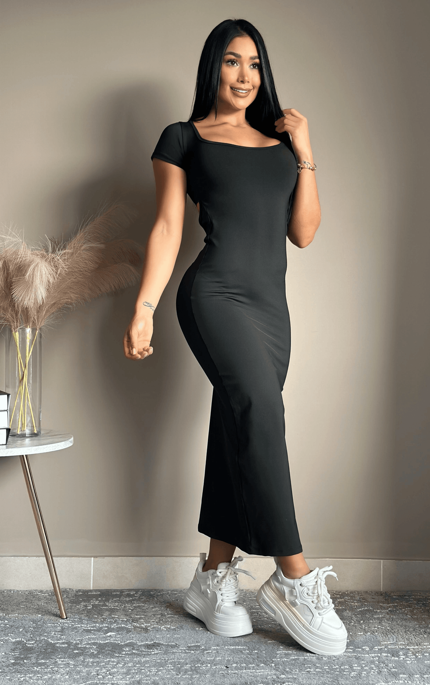 Vestido Largo Tubinho con Espalda Descubierta – Seducción y Elegancia en Cada Paso 🖤✨ - LA MISS ELEGANCE - Ropa Deportiva - Guapa, vestido, Vestido Dama, Vestido Falda Larga