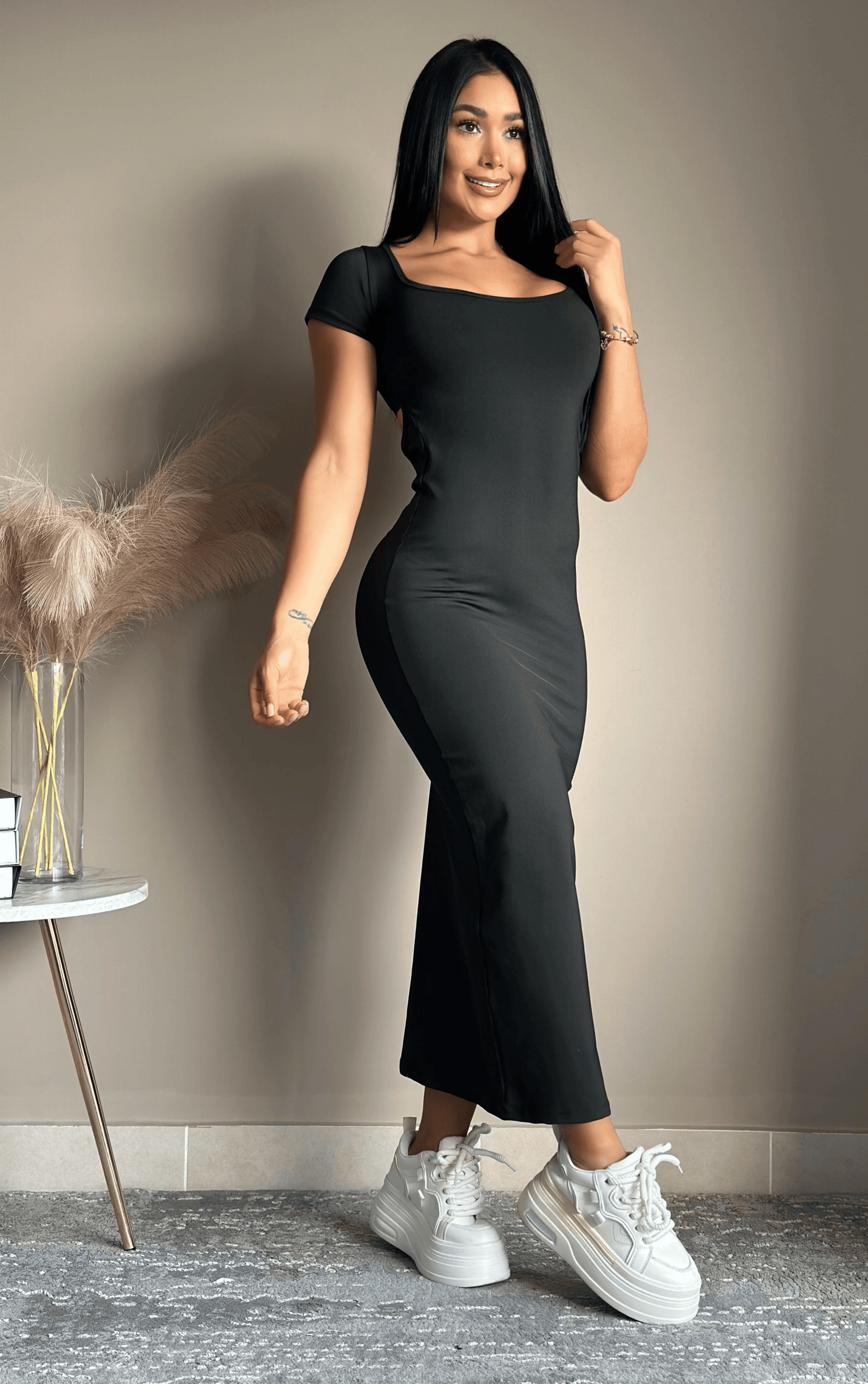 Vestido Largo Tubinho con Espalda Descubierta – Seducción y Elegancia en Cada Paso 🖤✨ - LA MISS ELEGANCE - Ropa Deportiva - Guapa, vestido, Vestido Dama, Vestido Falda Larga