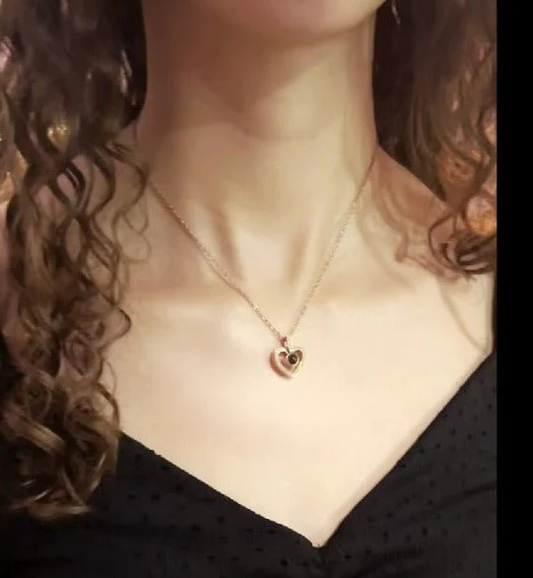 Collar Te amo Corazon 1  +Caja REGALO SP