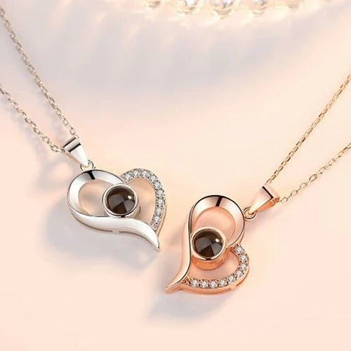 Collar Te amo 100 idiomas CAJA LUJO SP
