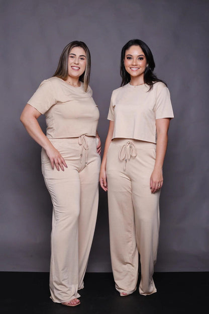 Conjunto Cargo Pantalona y Cropped Largo Miss Delux: Elegancia y Confort para Todas las Ocasiones 💖 - LA MISS ELEGANCE - Moda - conjunto